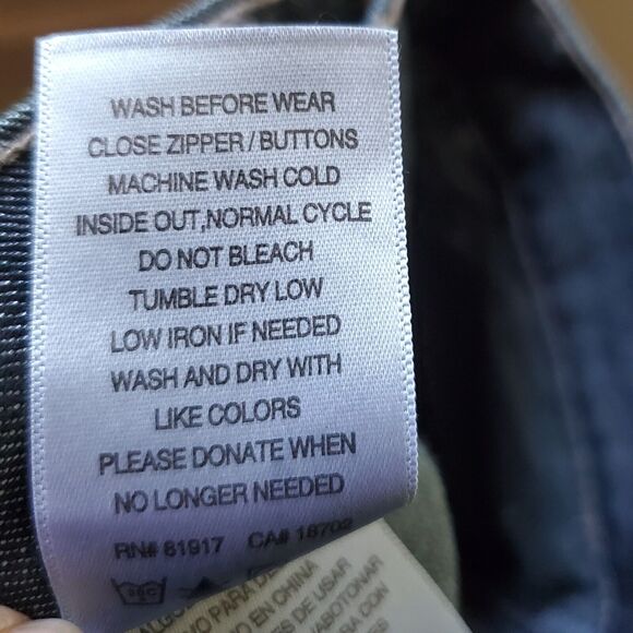 Levis 514 Jeans Boys Slim Straight Blue Denim 16 Reg 28 x 28 Measures Over wash - Picture 8 of 9